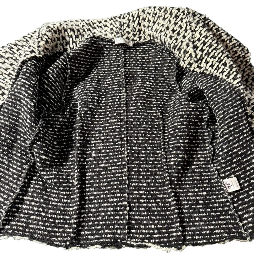 Lola and Sophie Blazer Black White Medium Viscose Boucle‎ Career Wear
